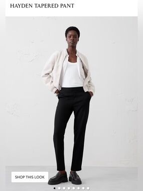 Banana Republic Hayden Tapered Pant - Black